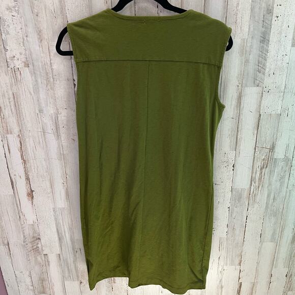 NWT J. Crew Factory Women's Green Stretch Sleeveless Drapey Dress Size S - Picture 2 of 6